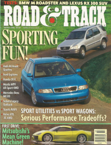 ROAD & TRACK 1998 MAR - C4R, SST, M ROADSTER, '55 121